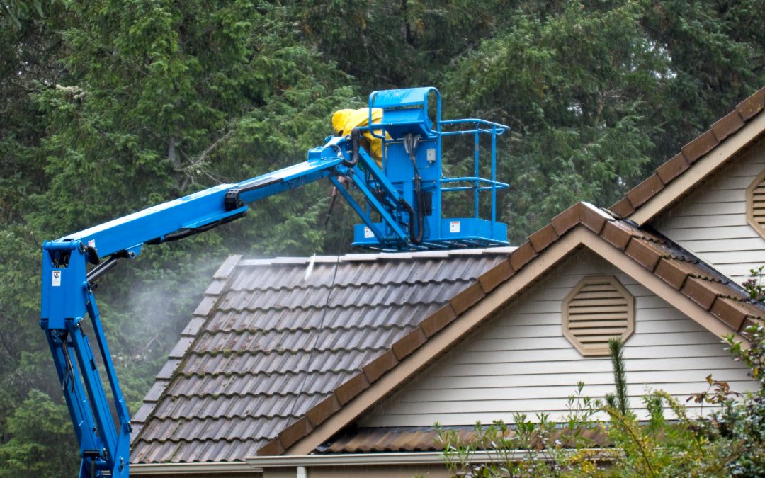 Roof cleaning is one of the services included in exterior house washing packages